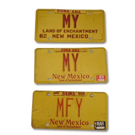 Vintage New Mexico Vanity Plates