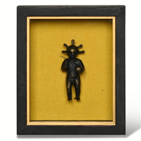 Santo Niño Amulet in Shadow Box