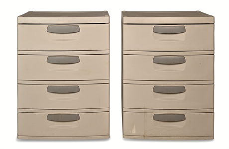 Two Sterilite 4 Drawer Units