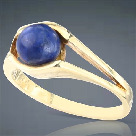 14K Lapis Ring, Size 5.5