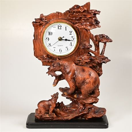 Resin Bear Clock