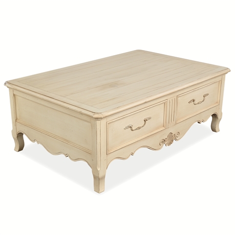 Ethan Allen 'Maison' French Country Coffee Table with Drawers