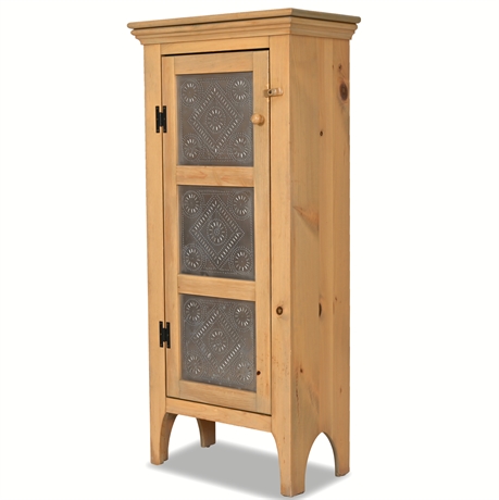 51" Solid Pine Pie Safe Cabinet by S.J. Railey + Sons Inc