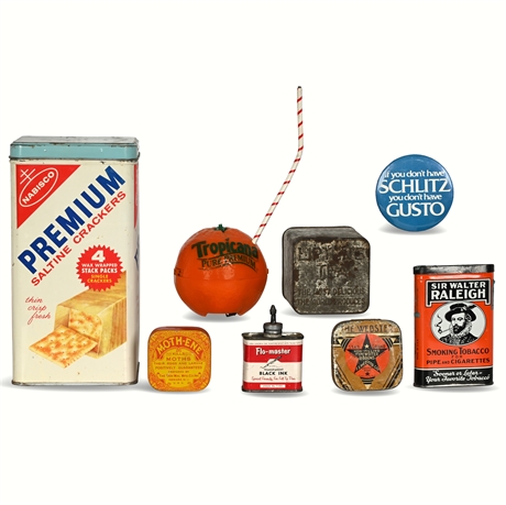 Vintage Tin Containers and Collectibles