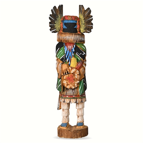 Hopi "Crow Bride" Kachina by Larry Valentine — Hand-Carved & Painted, Signed