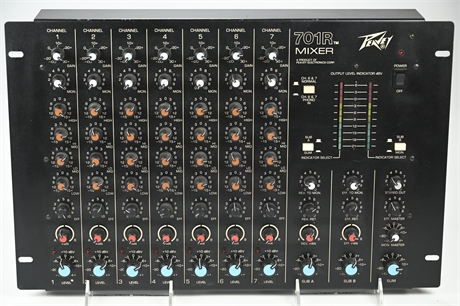 Peavey 701R-7 Channel Mixer 3-Band Equalizer-Rack Mount Mixer