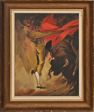 Mid-Century Bullfighter Painting