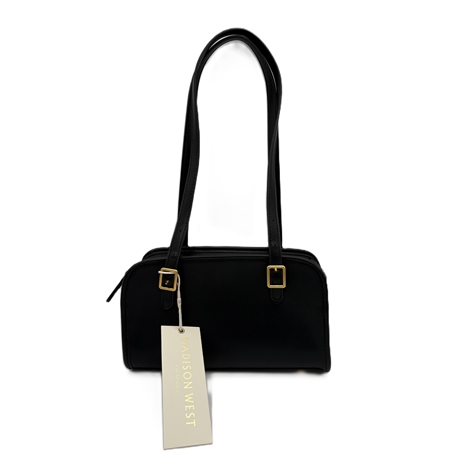 Madison West Leather Coach-Style Handbag