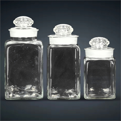 3-Piece Glass Canister Set