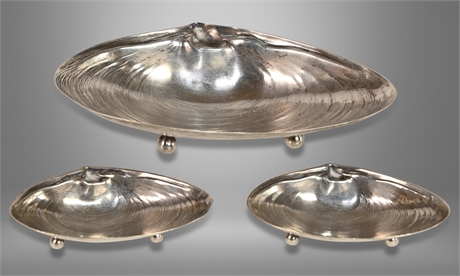 Wallace Sterling Silver Footed Clam Dish Set