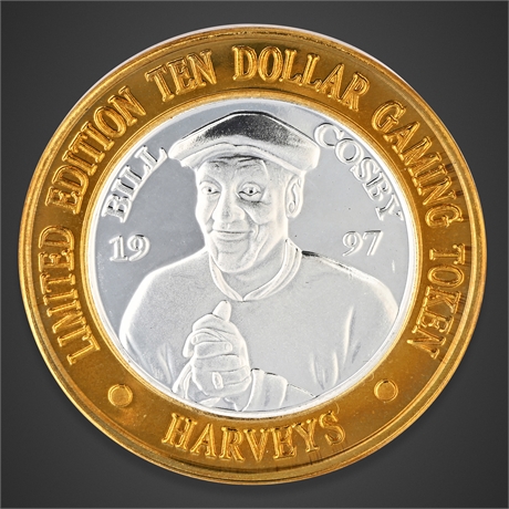 1997 Harvey’s Lake Tahoe $10 Silver Strike – Bill Cosby – .999 Silver