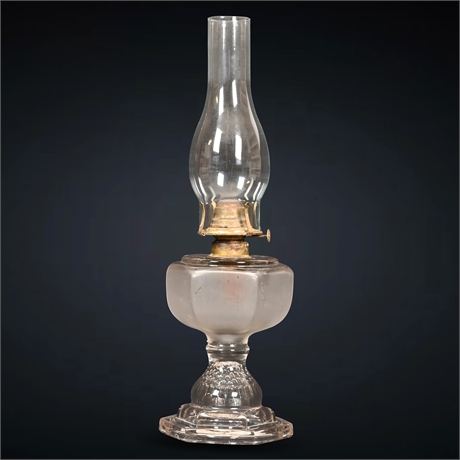 Vintage 'White Flame' Oil Lamp