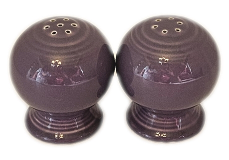 Lilac Colored Salt And Pepper Shakers