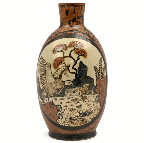 Hand-Painted Tonalá Pottery Vase – Signed MK