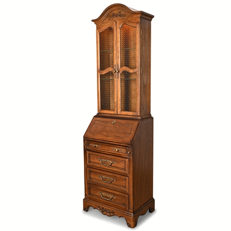 Hickory French Provincial Secretary & Hutch