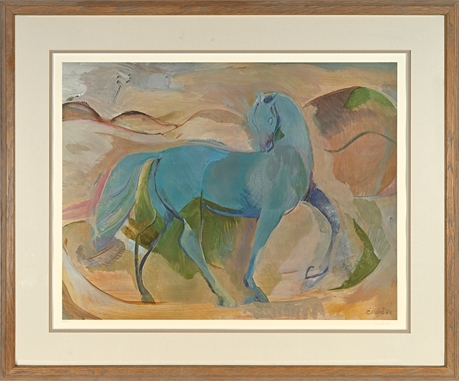 Carol Hurd — Turquoise Horse — Signed Limited Edition 47/100