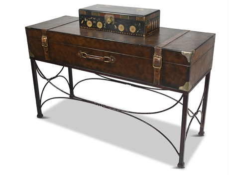 Campaign Style Trunk Console Table