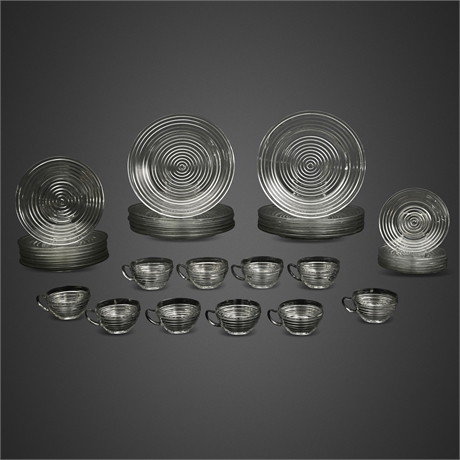 Manhattan Clear 36-Piece Luncheon Set, Anchor Hocking