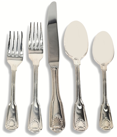 Fiddle Thread & Shell Flatware by Rogers Bros