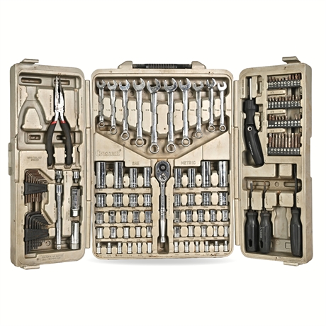 Crescent 138-Piece Mechanics Tool Set — Maker Marked, Wall-Mount Carry Case