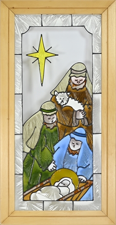 Faux Stained Glass Nativity