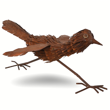 Rusty Iron Roadrunner Sculpture