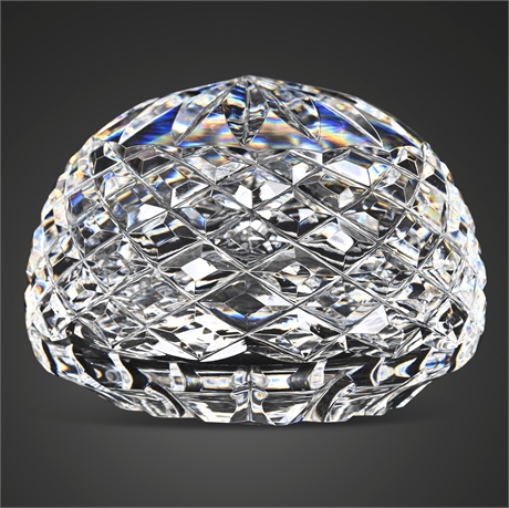 Waterford “Colleen” Dome Paperweight — Cut Crystal, 3.5", Excellent