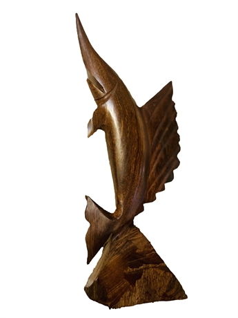 Hand Carved Wooden Marlin