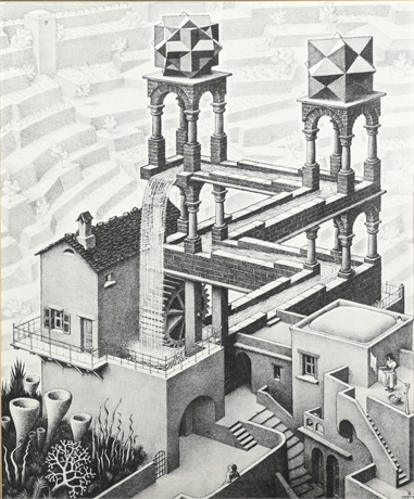 M.C. Escher "The Waterfall" Framed Print