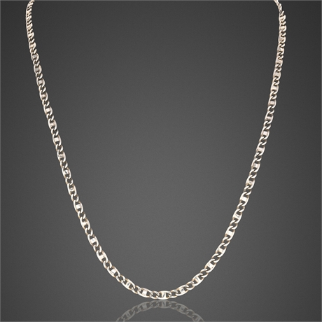 24" Sterling Silver Mariner Link Chain Necklace, 17.45g