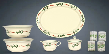 Lenox "Country Holly" Serving Pieces