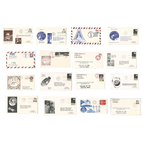 NASA Space Cover Collection — 16 Apollo & Space Shuttle Commemorative Covers