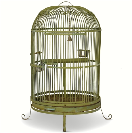 38" Antique Iron Birdcage