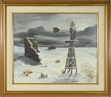 Phyllis Hawman "Silent Winter" Oil on Canvas