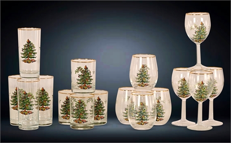 Spode 'Christmas Tree' Glassware