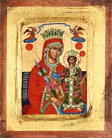 Byzantine Orthodox icon, Virgin Mary of Roses