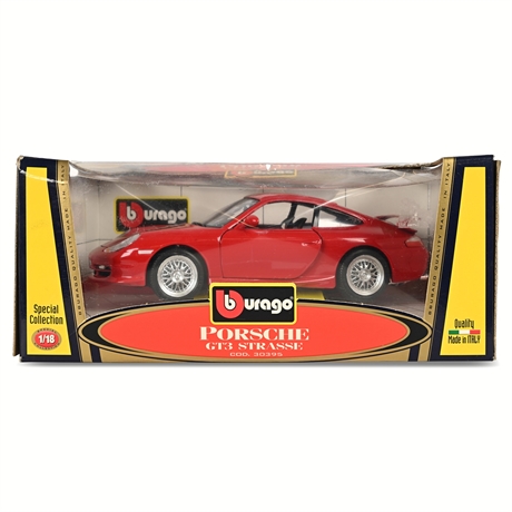 Bburago 1:18 Porsche 911 GT3 Strasse (996) – Special Collection, Red