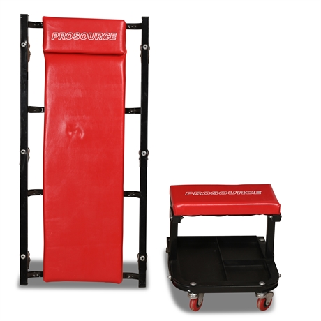 ProSource Creeper and Seat with Casters