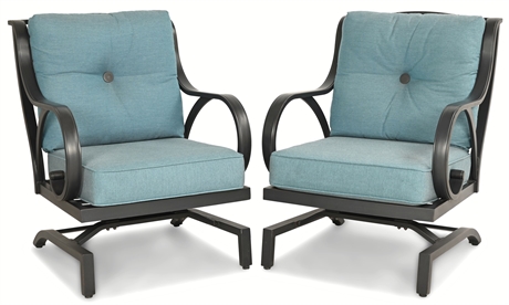 Pair Rocking Patio Armchairs