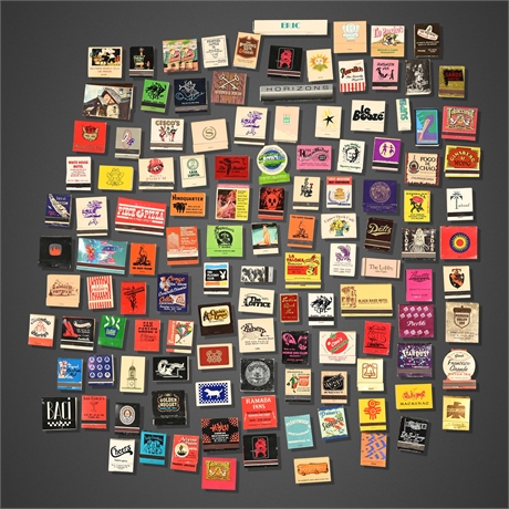 Vintage Matchbook Lot ~1,500 Pieces — Playboy Club, Disney & More