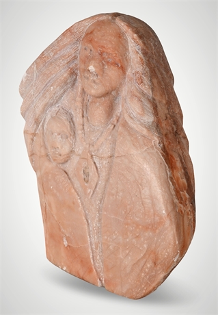 Arden Hosetosavit 1994 Alabaster Sculpture – Mother and Child