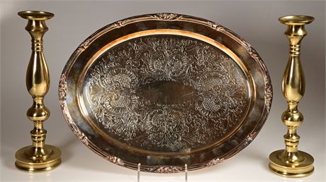Silver on Copper Tray +