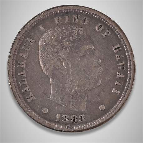 1883 Hawaii Dime – King Kalākaua I – .900 Silver – “Umi Keneta”