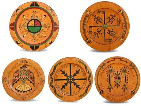 1930's Indian Sanitorium Handicraft Plates