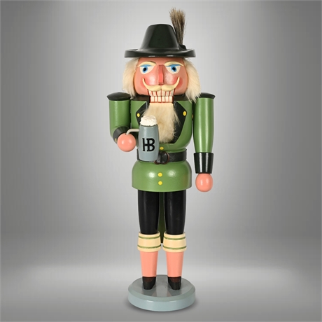 Lohmüspan Bavarian “HB” Beer Drinker Nutcracker, 17"