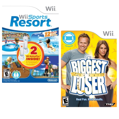 Nintendo Wii Game Lot Wii Sports Resort & The Biggest Loser