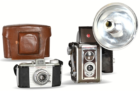 Vintage Kodak Duaflex IV Camera & Pony 828 Camera