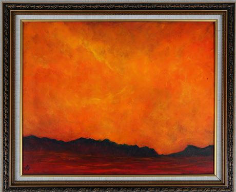 Bonnie Bostrom Sunset Fire Painting