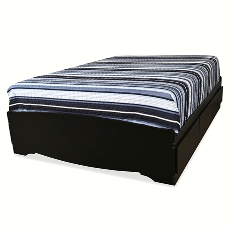 Pemberly Row Queen Platform Storage Bed w/ 6 Drawers