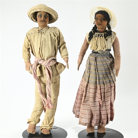 Vintage Folk Art Dolls From Mexico